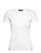 Lauren Ralph Lauren Rfnd Strtch 1X1 Rib-S/S Top Vit