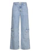 Loose Cargo Jeans With Pockets Bottoms Trousers Cargo Pants Blue Mango