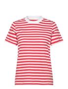 Dabra Stripe T-Shirt Tops T-shirts & Tops Short-sleeved Red Tamaris Ap...
