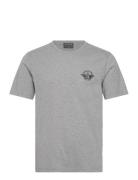 Graphic Tee Graphic Tops T-shirts Short-sleeved Grey Dockers