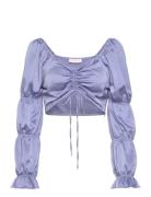 Clementine Top Tops Blouses Long-sleeved Blue Love Lolita