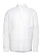 J. Lindeberg Reg Ls Clean Linen Shirt Vit