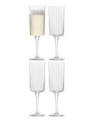 LSA International Champagne Flute Gio Line 4-Pack Nude