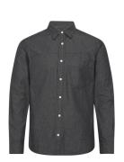 Onsdino Reg Chambray Ls Shirt Tops Shirts Casual Black ONLY & SONS