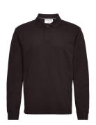 Logo Jacquard Ls Polo Tops Polos Long-sleeved Black Calvin Klein Jeans