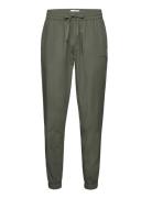 Otto Linen-Tencel Pants Bottoms Trousers Casual Khaki Green Les Deux