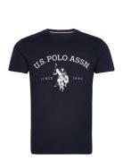 Uspa T-Shirt Archibald Men Tops T-shirts Short-sleeved Navy U.S. Polo ...