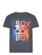 Nkmangus Xbox Ss Top Bfu Tops T-shirts Short-sleeved Grey Name It