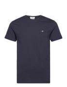 Slim Shield Ss T-Shirt Tops T-shirts Short-sleeved Navy GANT