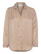 Selected Femme Slftyra Ls Shirt B Beige