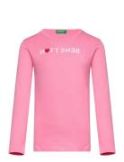 T-Shirt L/S Tops T-shirts Long-sleeved T-shirts Pink United Colors Of ...