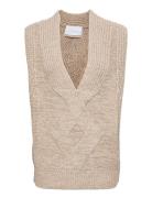2Nd Edition Seles Vests Knitted Vests Beige 2NDDAY