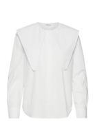 Sandra Big Collar Shirt Tops Blouses Long-sleeved White DESIGNERS, REM...