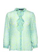 Bonita Ruffle Front Ls Shirt Tops Shirts Long-sleeved Multi/patterned ...