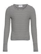 Gordo Rib Top Tops T-shirts Long-sleeved T-shirts Multi/patterned Grun...