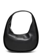 Leather-Effect Shoulder Bag Bags Top Handle Bags Black Mango