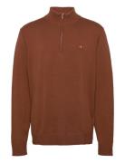 Anf Mens Sweaters Tops Knitwear Half Zip Jumpers Brown Abercrombie & F...