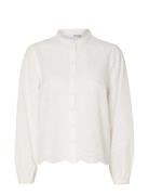 Selected Femme Slftatiana L/S Embr Shirt Noos Vit