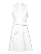 Oxford Sleeveless Shirtdress Knälång Klänning White Polo Ralph Lauren