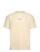 Christopher Structured Tee Tops T-shirts Short-sleeved Cream Fat Moose