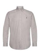 Custom Fit Stretch Oxford Shirt Tops Shirts Casual Grey Polo Ralph Lau...