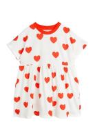 Mini Rodini Hearts Aop Ss Dress Vit