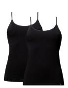 Danish Endurance Women's Bamboo Strap Top 2-Pack Svart