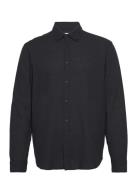 Slhrelaxrobin-Drake Shirt Tops Shirts Casual Black Selected Homme