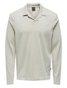 Onsbrody Reg Split Neck Ls Polo Tops Polos Long-sleeved Beige ONLY & S...