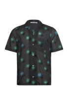 Brandon Abstract Beach Ss Shirt Designers Shirts Short-sleeved Black W...