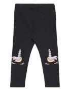 Lindex Leggings Unicorn Face Knee Det Svart