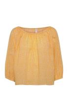 Pia Tops Blouses Long-sleeved Yellow Mango