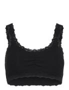 Rosemunde Silk Bralette W/ Lace Svart