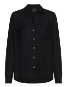 Vero Moda Vmbumpy L/S Shirt New Wvn Ga Noos Svart