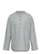 Huttelihut Shirt Ls Woven Stripe Blå