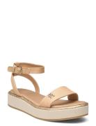 Tommy Hilfiger Linen With Gold Flatform Beige