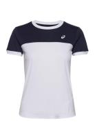 Women Court Ss Top Sport T-shirts & Tops Short-sleeved White Asics
