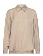 Mschnanella Maluca Shirt Tops Shirts Long-sleeved Beige MSCH Copenhage...