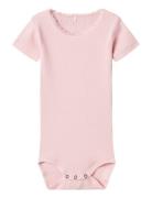 Nbfkab Ss Body Noos Bodysuits Short-sleeved Pink Name It