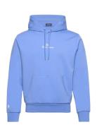 Logo Double-Knit Hoodie Tops Sweat-shirts & Hoodies Hoodies Blue Polo ...