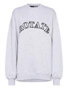 ROTATE Birger Christensen Sweat Logo Crewneck Grå