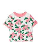 Mini Rodini Roses Aop Ss Tee Rosa