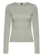 Gina Tricot Soft Touch Crew Neck Top Grön