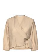 MSCH Copenhagen Mschaudia 3/4 Wrap Top Beige