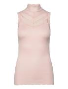 Rosemunde Silk Top W/ Lace Rosa