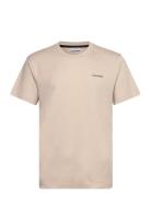 Calvin Klein Micro Logo Interlock T-Shirt Kräm