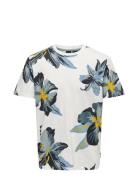 ONLY & SONS Onsklop Reg Ss Floral Tee Vit