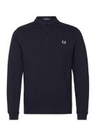 L/S Plain Fp Shirt Tops Polos Long-sleeved Navy Fred Perry