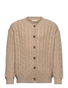 Petit Piao Cardigan Chunky Knit Cabel Beige