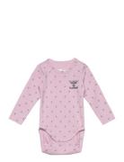 Hmlbeesy Body L/S Långärmad Bodysuit Pink Hummel